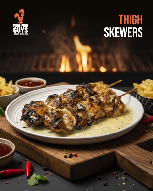 Two Chicken Thigh Skewers (4thighs) Boneless.