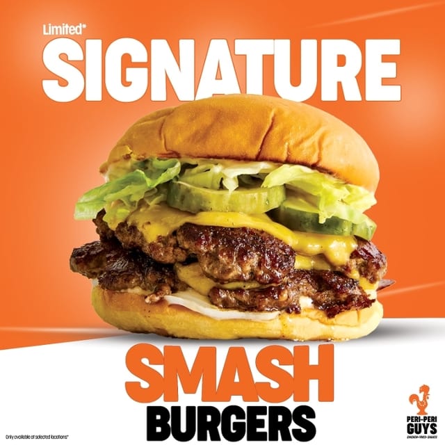 New!! Peri-Smash Burger.